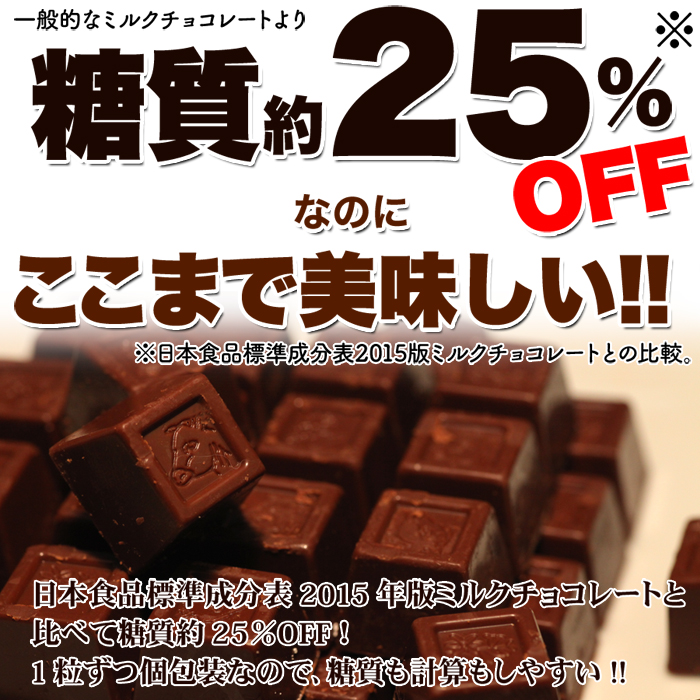 【送料無料(沖縄・離島への配送不可)】なめらかなくちどけ♪クーベルチュール使用!! エリスリトールチョコレートたっぷり250g【81ptプレゼント】の画像