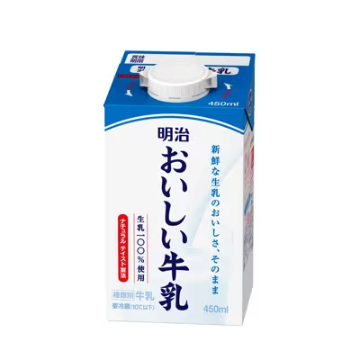 【明治】おいしい牛乳（450ml)【5ptプレゼント】画像