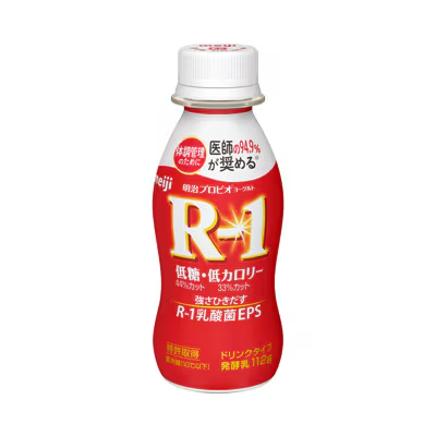 【明治】プロビオヨーグルトR-1ドリンクタイプ 低糖・低カロリー（112g）【1ptプレゼント】の画像