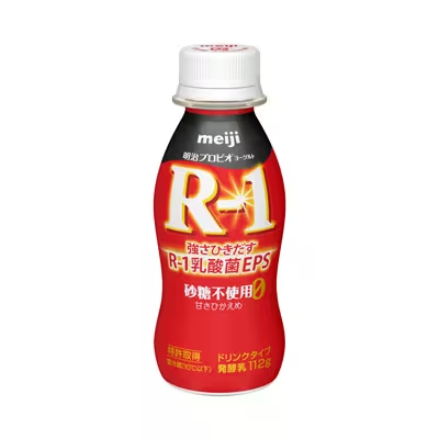 【明治】プロビオヨーグルトR-1ドリンクタイプ 砂糖不使用甘さひかえめ（112g）【1ptプレゼント】の画像