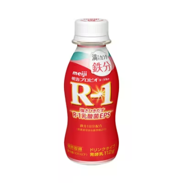 【明治】プロビオヨーグルトR-1ドリンクタイプ 満たすカラダ鉄分（112g）【4ptプレゼント】画像