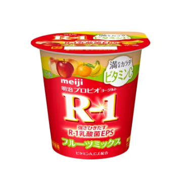 【明治】プロビオヨーグルトR-1食べるタイプ 満たすカラダビタミンCフルーツミックス（112g）【4ptプレゼント】の画像