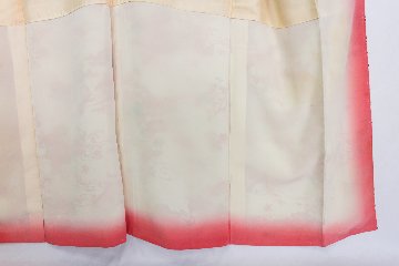 【古着物】草花風景柄小紋着物の画像