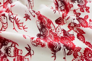 【古着物】草花風景柄小紋着物の画像