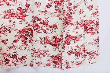 【古着物】草花風景柄小紋着物の画像