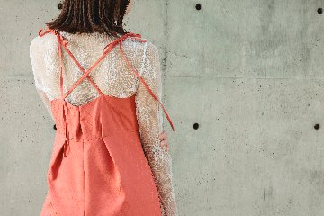 【受注商品】 オープンサイドフリルトップ＋ショルダータイタックワンピースの画像