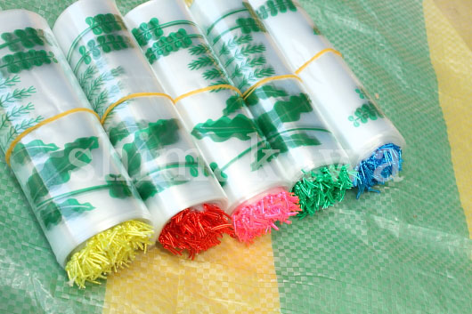 持ち帰り用袋 約100枚 水草柄 並の画像