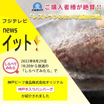 【業務用・送料込】神戸牛入りハンバーグ 1ケース80枚入りセットの画像