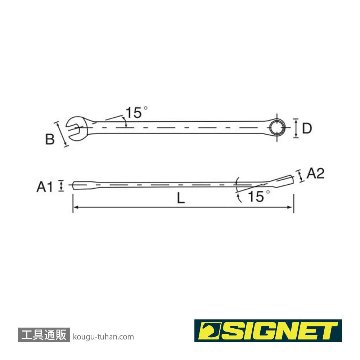 SIGNET 30510 10MM 超ロングコンビネーションレンチの画像