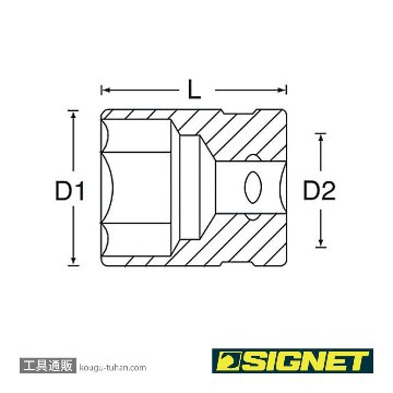SIGNET 12156 3/8DR E10 ヘクスローブソケット (E型)画像