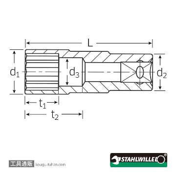 スタビレー 51AP-25/32 (1/2SQ)スプラインソケット (0342104画像