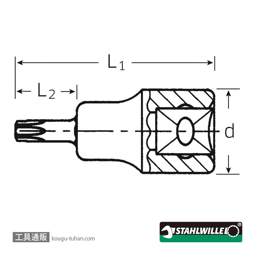 スタビレー 49TX-T9 (3/8SQ)ヘクスローブソケット (02100009)の画像