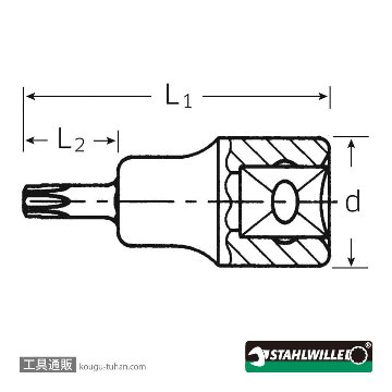 スタビレー 49TX-T10 (3/8SQ)ヘクスローブソケット (02100010)画像