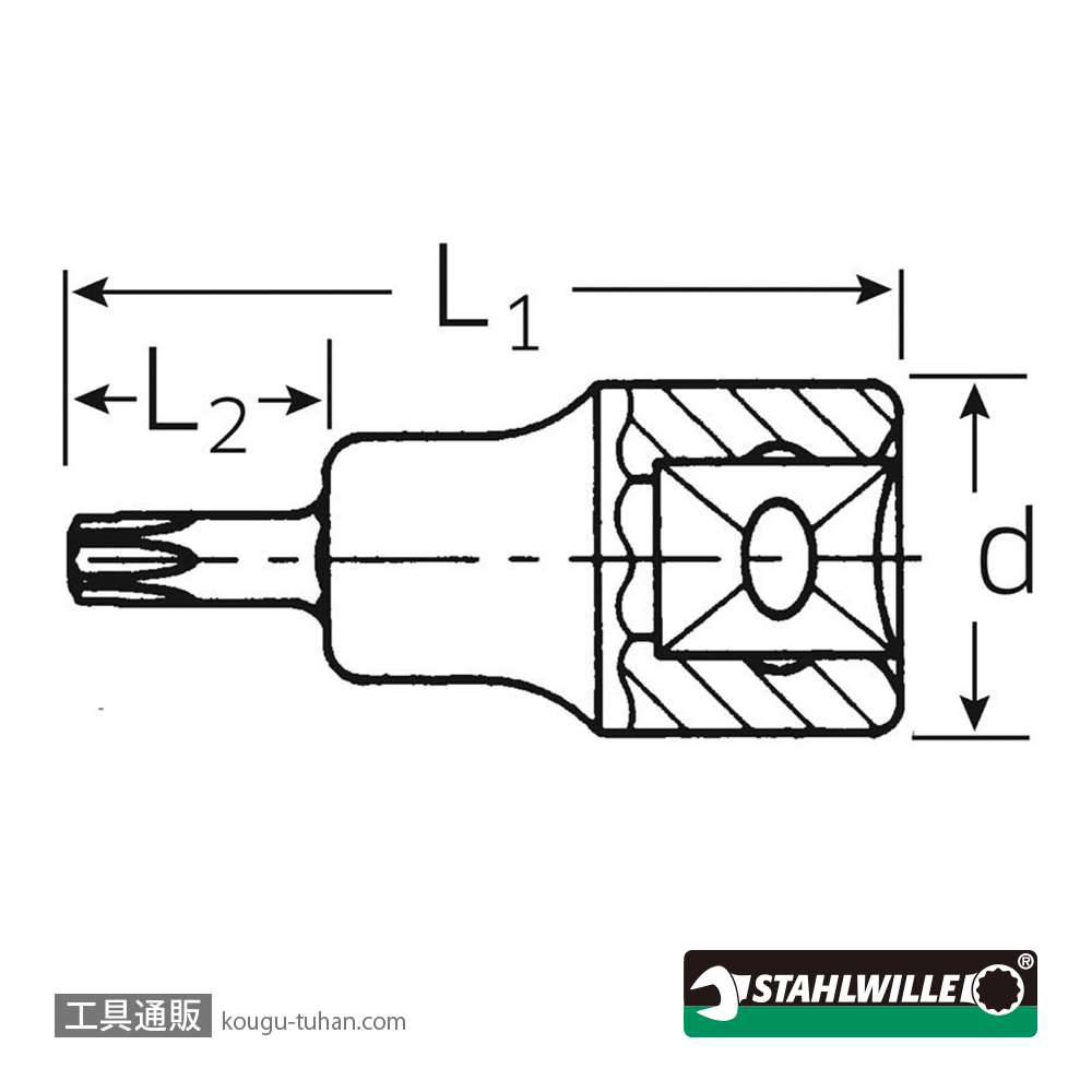 スタビレー 54TX-T20 (1/2SQ)ヘクスローブソケット (03100020)の画像