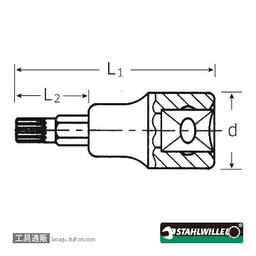 スタビレー 49X-M5 (3/8SQ)トライスクエアソケット (02060005)の画像