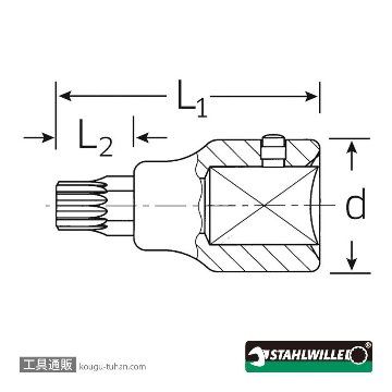 スタビレー 3049X/M8 (3/8SQ)トライスクエアソケット (02261208)の画像