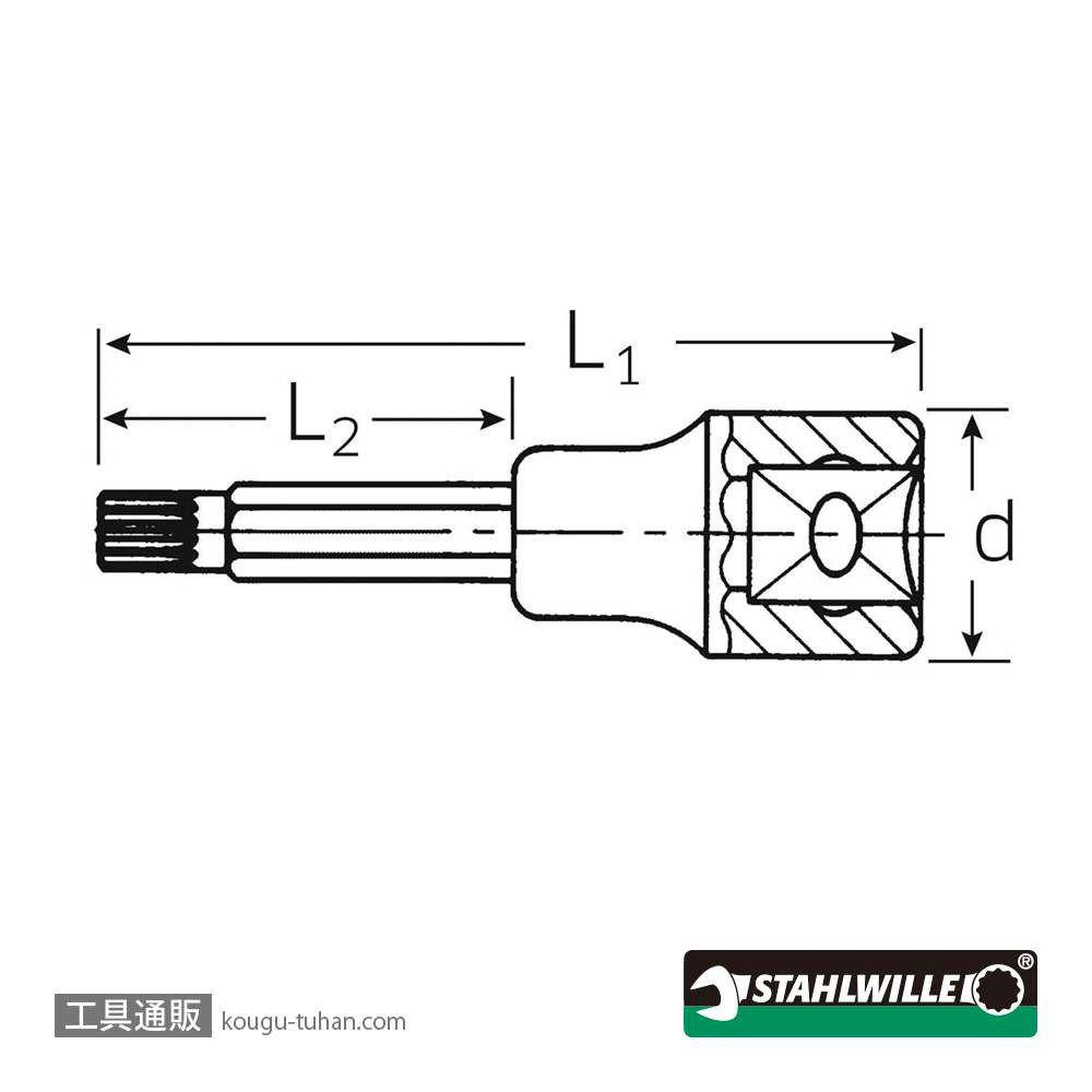 スタビレー 1054X/M8 (1/2SQ)トライスクエアソケット (03160808)画像