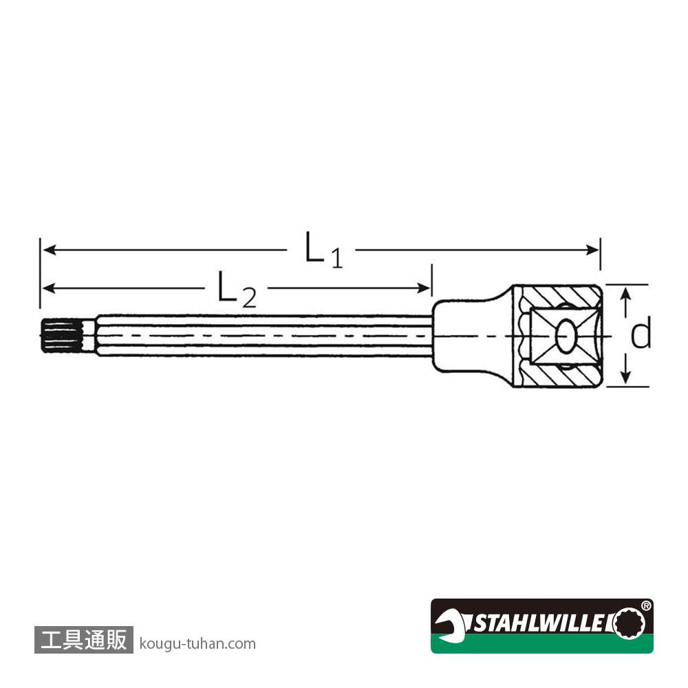 スタビレー 3054X/M8 (1/2SQ)トライスクエアソケット (03261408)の画像