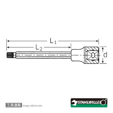 スタビレー 3054X/M10 (1/2SQ)トライスクエアソケット (03261410)の画像