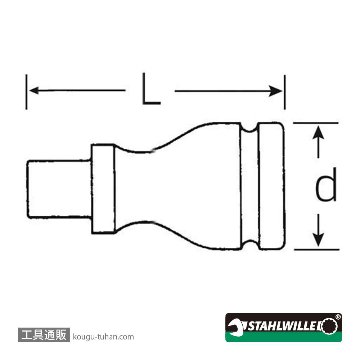 スタビレー 509/2IMP (1/2SQ)インパクトエキステンション(33010001)の画像