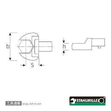 スタビレー 731/40-22 トルクレンチ差替ヘッド(スパナ)(58214022)の画像