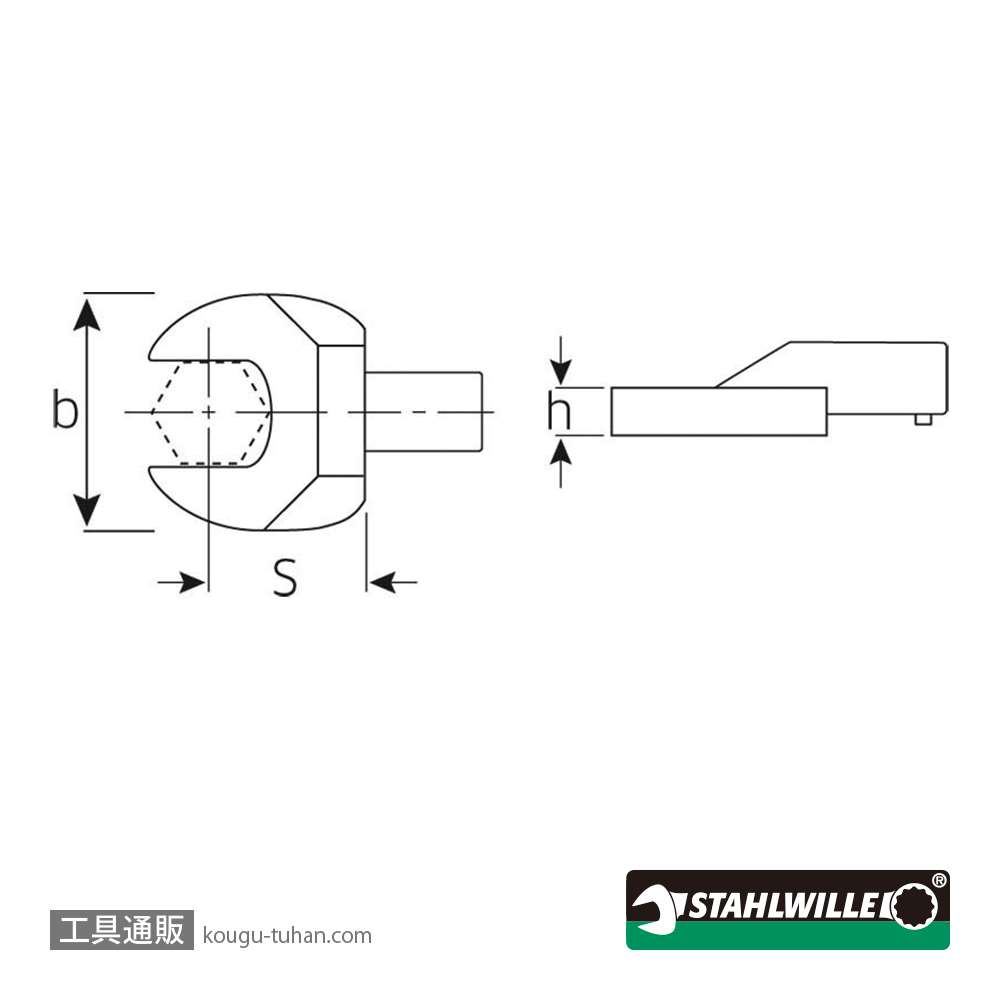 スタビレー 731/100-36 トルクレンチ差替ヘッド スパナ(58211036)の画像