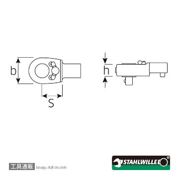 スタビレー 725/4 トルクレンチ差替ヘッド(ラチェット) (58254004)の画像