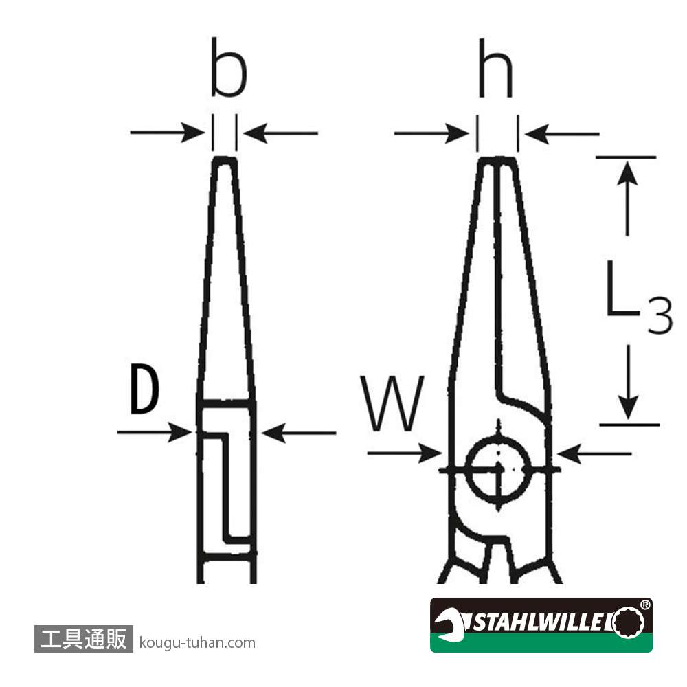 スタビレー/STAHLWILLE ニードルプライヤー（65375160） 品番：6537 5