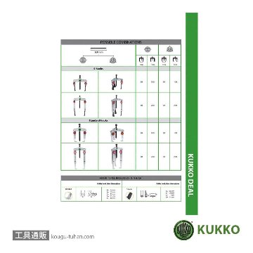 KUKKO K-2030-1+S 2&3アームクイック超薄爪プーラーセット画像