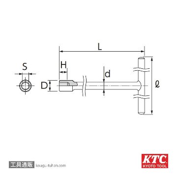 KTC TH-13 Ｔ形レンチ画像