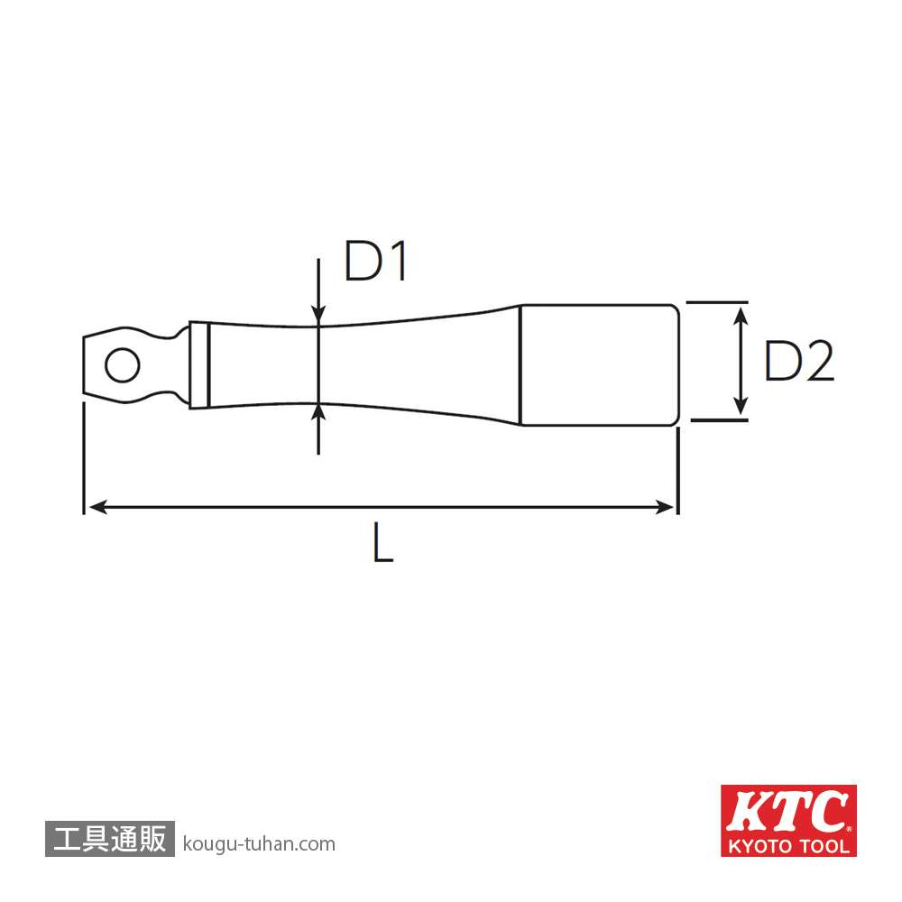 KTC BE4-075JW (12.7SQ)首振りエクステンションバーの画像
