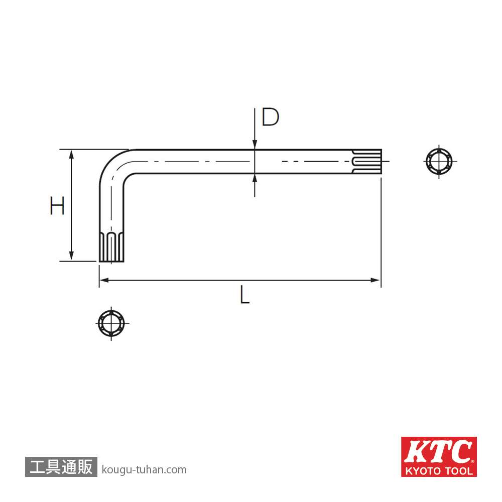 KTC LT27 トルクス L型レンチの画像