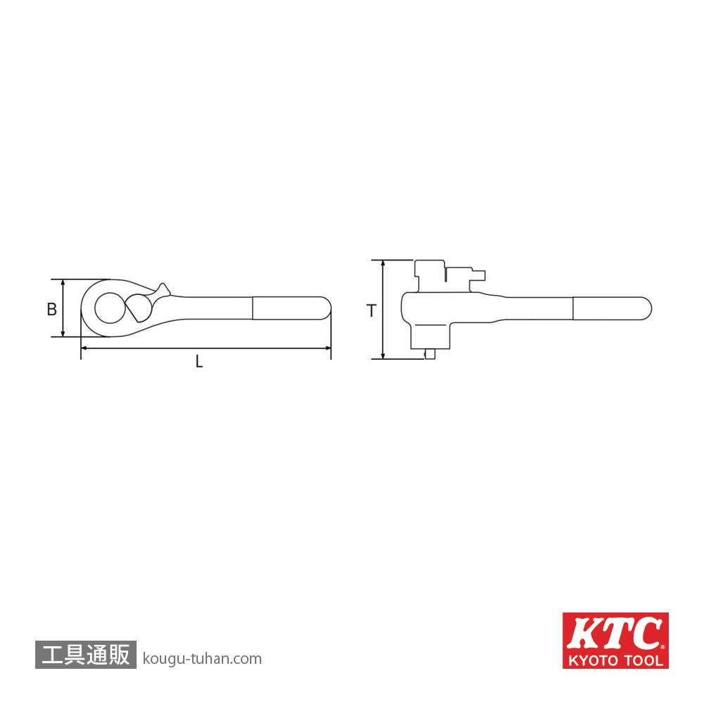 KTC ZBR2 (6.3SQ)絶縁ラチェットハンドルの画像