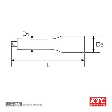 KTC ZBE2-050 (6.3SQ)絶縁エクステンションバ- 50MM画像