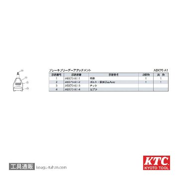 KTC ABX70-A1 アタッチメントA1の画像