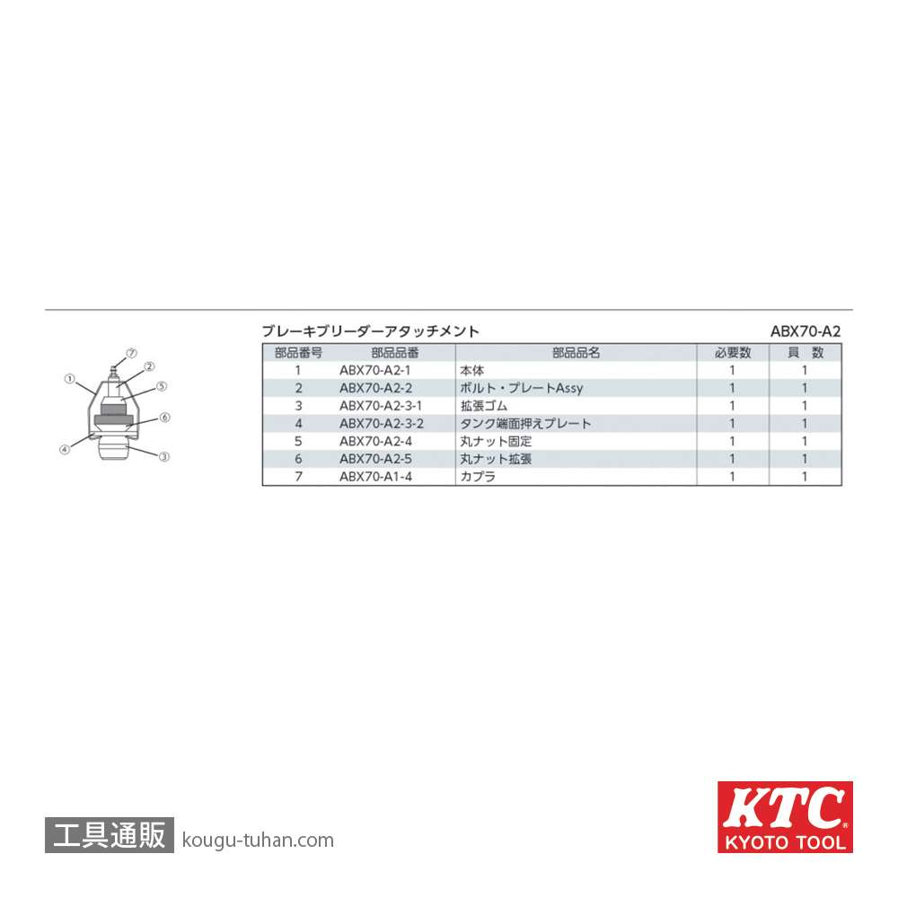 KTC ABX70-A2 アタッチメントA2の画像