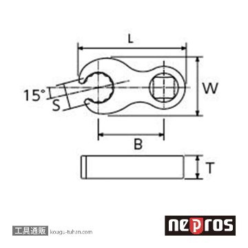 ネプロス NBNS2-12W (6.3SQ)ネプロス・クローフットレンチの画像