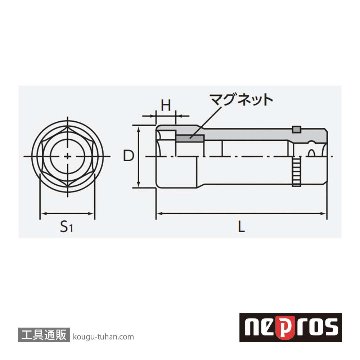 ネプロス NB3-13SP (9.5SQ) ネプロス・プラグレンチ画像