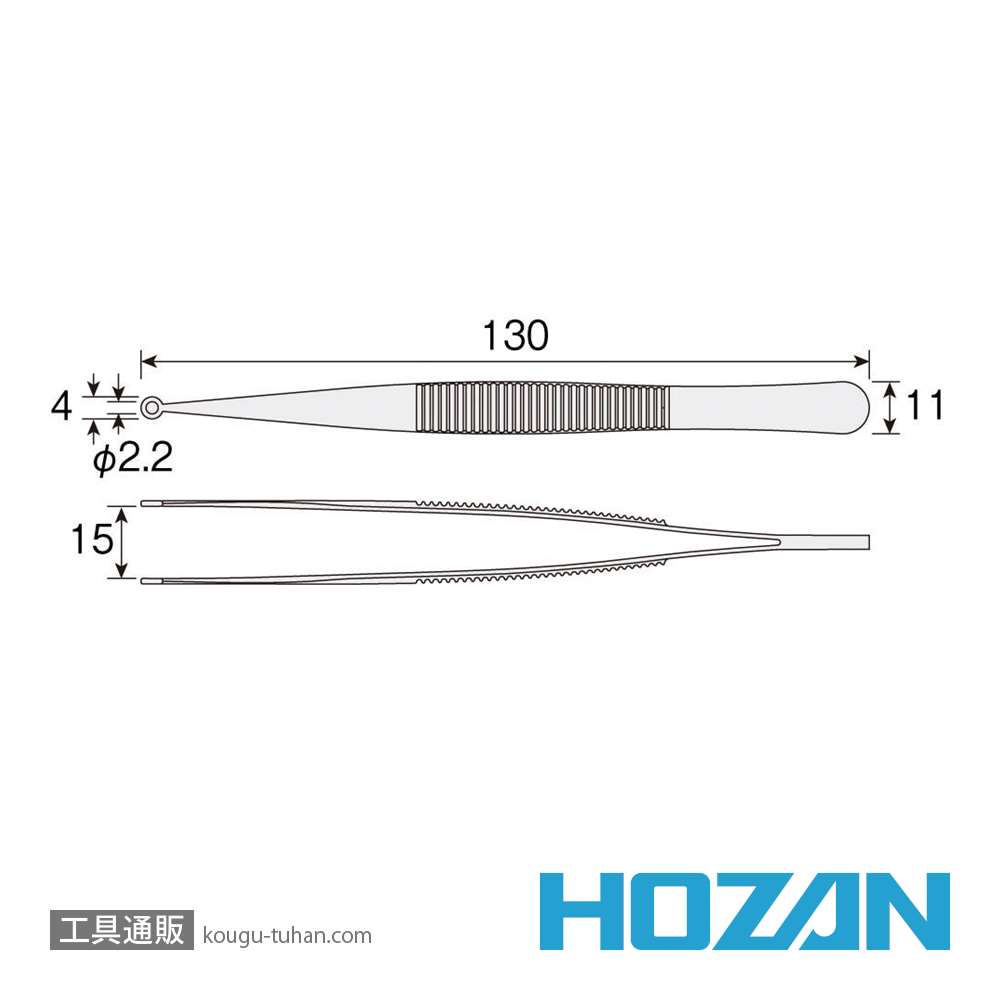 HOZAN P-878 ピンセットの画像