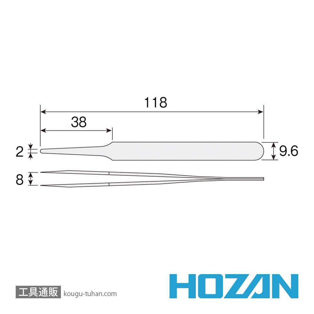 HOZAN P-888 ピンセットの画像