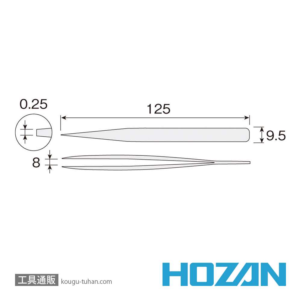 HOZAN P-894 ピンセットの画像