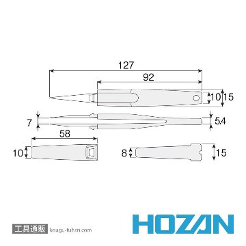 HOZAN P-881-ESD ESDグリップピンセットの画像