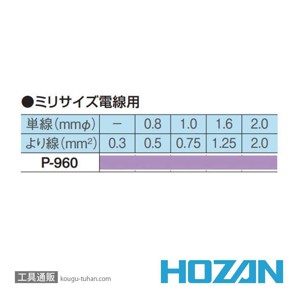 HOZAN P-960 ワイヤーストリッパーの画像