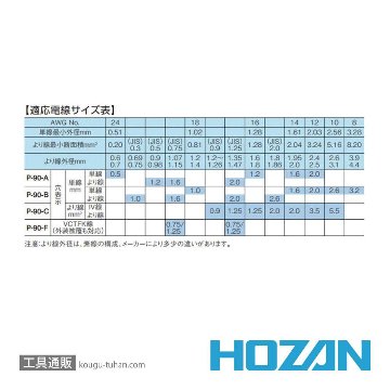 HOZAN P-90-B ワイヤーストリッパー画像