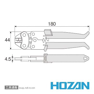 HOZAN P-722 圧着工具画像