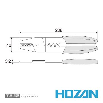 HOZAN P-706 圧着工具画像