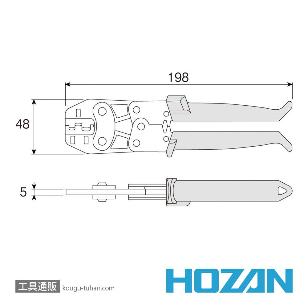 HOZAN P-736 圧着工具画像
