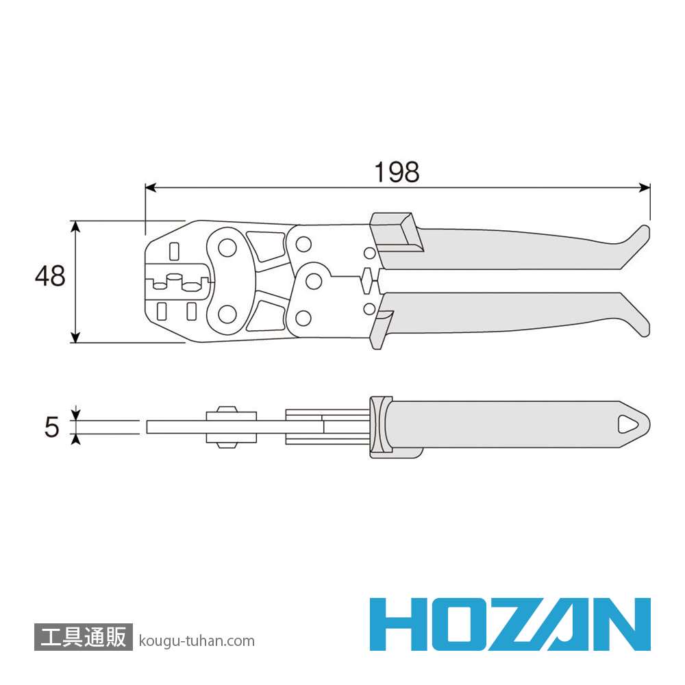 HOZAN P-736 圧着工具の画像