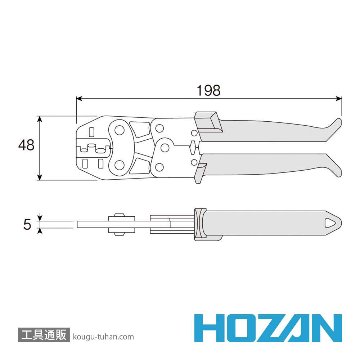 HOZAN P-736 圧着工具画像