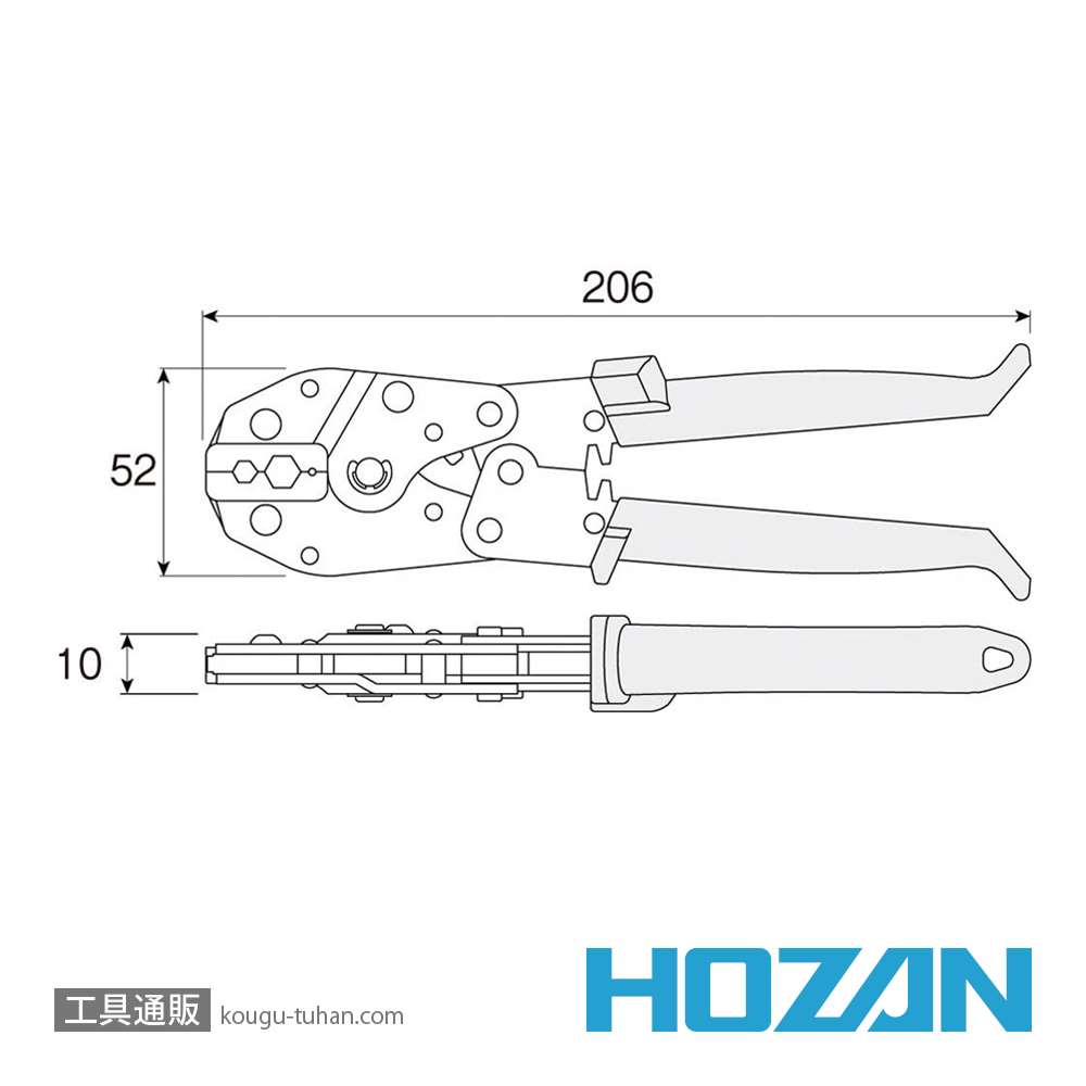 HOZAN P-740 圧着工具の画像